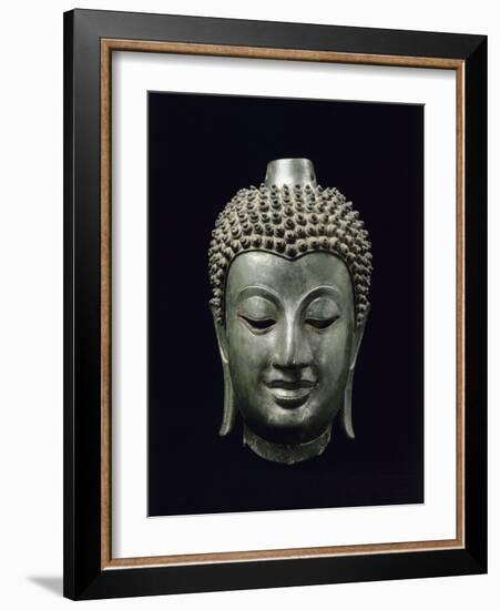 Tête de Buddha-null-Framed Giclee Print