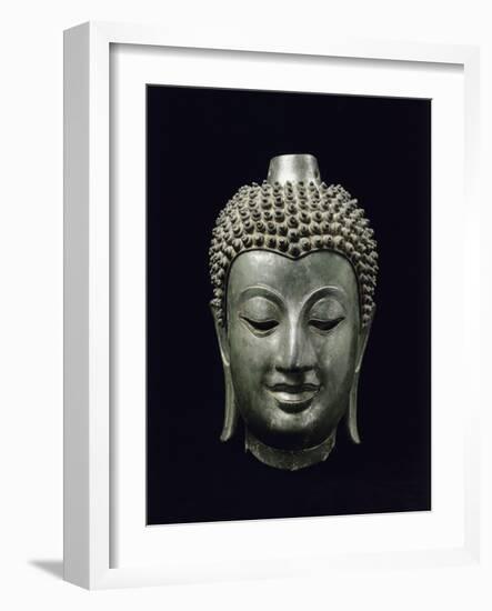 Tête de Buddha-null-Framed Giclee Print