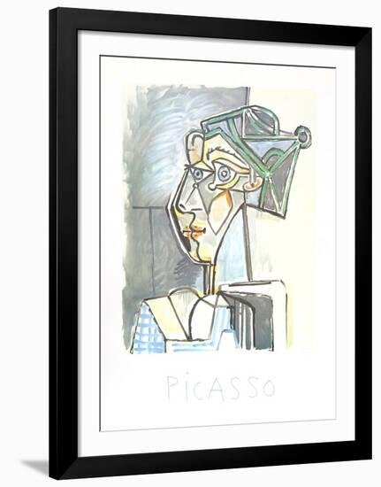Tete de Femme au Chignon-Pablo Picasso-Framed Collectable Print
