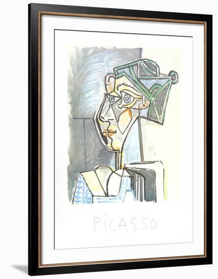 Tete de Femme au Chignon-Pablo Picasso-Framed Collectable Print