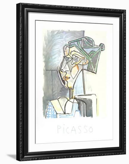 Tete de Femme au Chignon-Pablo Picasso-Framed Collectable Print