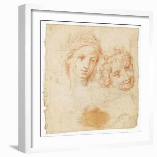 Tête de femme couronnée d'épis de blé (Cérès)-Arnould de Vuez-Framed Giclee Print