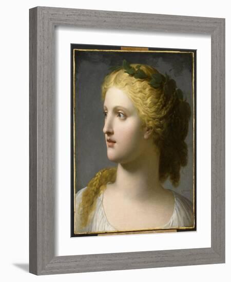 Tête de femme couronnée de laurier-Charles Paul Landon-Framed Giclee Print