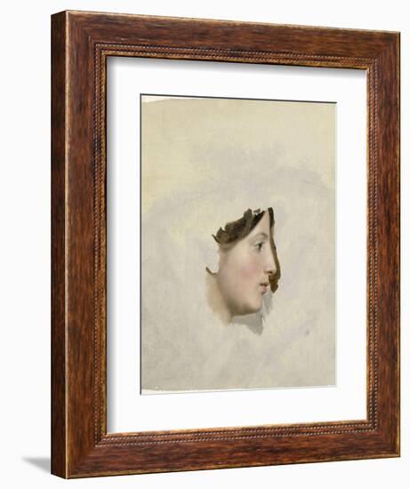 Tête de femme de profil à droite-Pierre Henri de Valenciennes-Framed Giclee Print