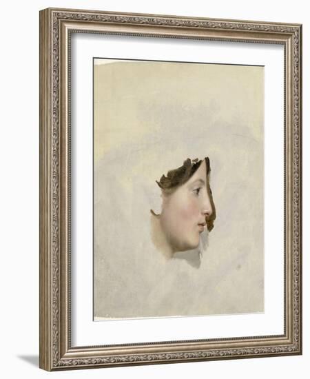 Tête de femme de profil à droite-Pierre Henri de Valenciennes-Framed Giclee Print