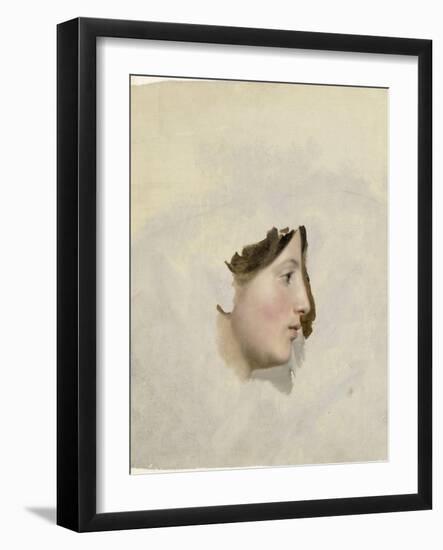 Tête de femme de profil à droite-Pierre Henri de Valenciennes-Framed Giclee Print