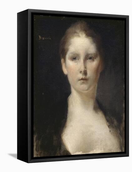 Tête de femme-Albert Besnard-Framed Premier Image Canvas