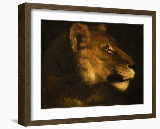 Tete de lionne. Head of a lioness-Theodore Gericault-Framed Giclee Print