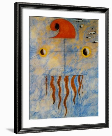 Tete de Paysan Catalan, c.1925-Joan Miro-Framed Art Print