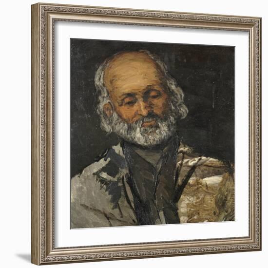 Tête de vieillard-Paul Cézanne-Framed Giclee Print