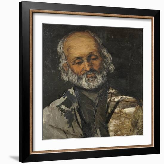 Tête de vieillard-Paul Cézanne-Framed Giclee Print