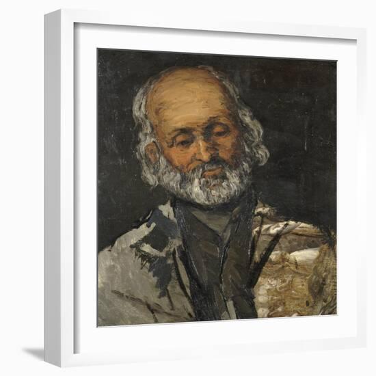 Tête de vieillard-Paul Cézanne-Framed Giclee Print