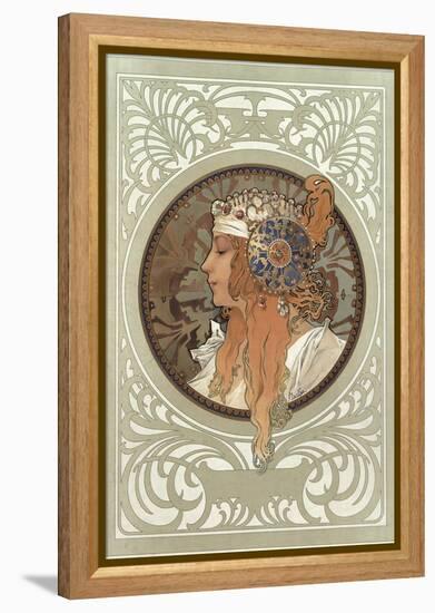 Tetes Byzantines: Blonde, 1897-Alphonse Mucha-Framed Premier Image Canvas