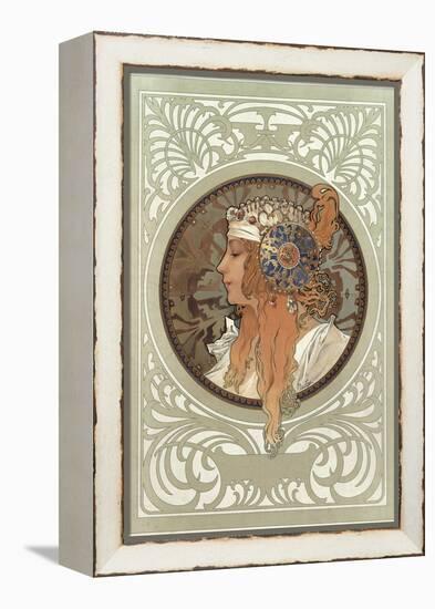 Tetes Byzantines: Blonde, 1897-Alphonse Mucha-Framed Premier Image Canvas