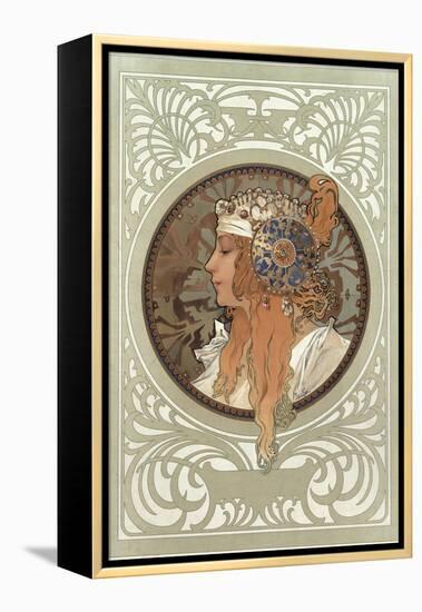 Tetes Byzantines: Blonde, 1897-Alphonse Mucha-Framed Premier Image Canvas