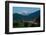 Tetnuldi mountain, 4858 m, rising above Mestia at twilight, Svaneti mountains-Jan Miracky-Framed Photographic Print