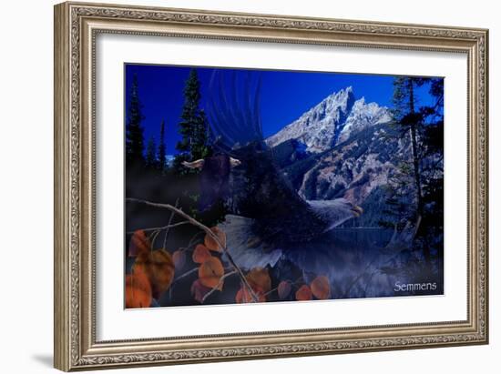 Teton Autumn-Gordon Semmens-Framed Giclee Print