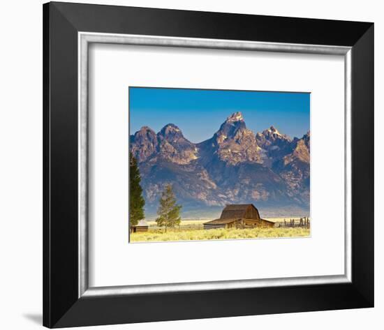 Teton Front Range and Mormon Barn at Sunrise, Grand Teton National Park, Wyoming, Usa-Mark Williford-Framed Photographic Print