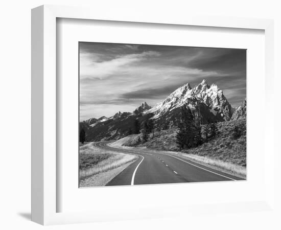 Teton Park Road and Teton Range, Grand Teton National Park, Wyoming, USA-Adam Jones-Framed Photographic Print