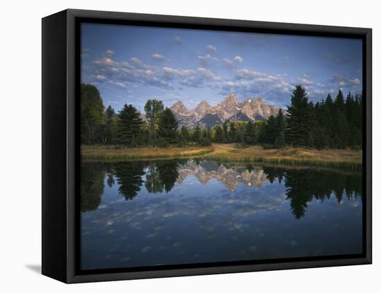 Teton Range and Snake River, Grand Teton National Park, Wyoming, USA-Adam Jones-Framed Premier Image Canvas
