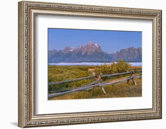 Teton Range at Cunningham Ranch, Grand Teton National Park, Wyoming.-Alan Majchrowicz-Framed Photographic Print