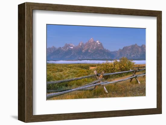 Teton Range at Cunningham Ranch, Grand Teton National Park, Wyoming.-Alan Majchrowicz-Framed Photographic Print