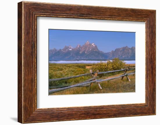 Teton Range at Cunningham Ranch, Grand Teton National Park, Wyoming.-Alan Majchrowicz-Framed Photographic Print