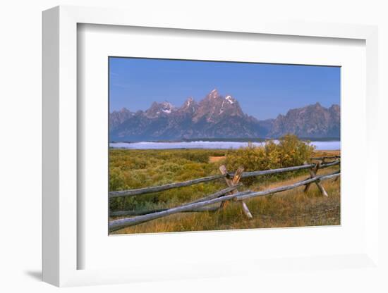 Teton Range at Cunningham Ranch, Grand Teton National Park, Wyoming.-Alan Majchrowicz-Framed Photographic Print