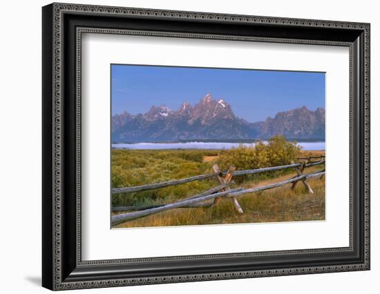 Teton Range at Cunningham Ranch, Grand Teton National Park, Wyoming.-Alan Majchrowicz-Framed Photographic Print