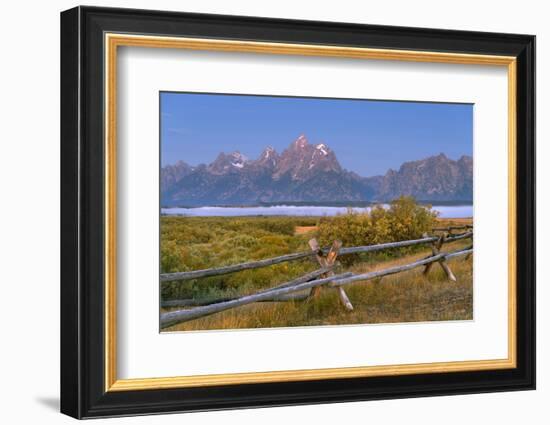 Teton Range at Cunningham Ranch, Grand Teton National Park, Wyoming.-Alan Majchrowicz-Framed Photographic Print