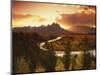 Teton Range at Sunset, Grand Teton National Park, Wyoming, USA-Adam Jones-Mounted Photographic Print