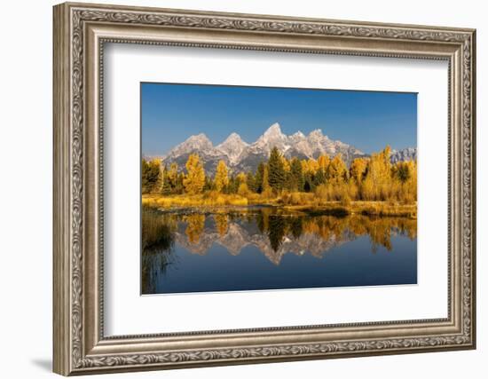 Teton Range from Schwabacher Landing, Grand Teton National Park.-Adam Jones-Framed Photographic Print