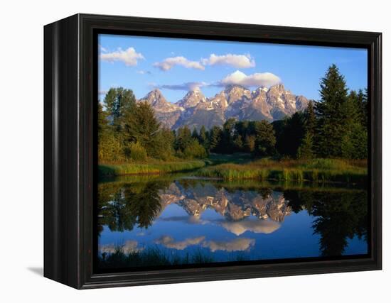 Teton Range, Grand Teton National Park, USA-John Elk III-Framed Premier Image Canvas