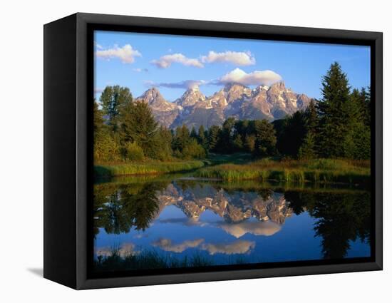 Teton Range, Grand Teton National Park, USA-John Elk III-Framed Premier Image Canvas