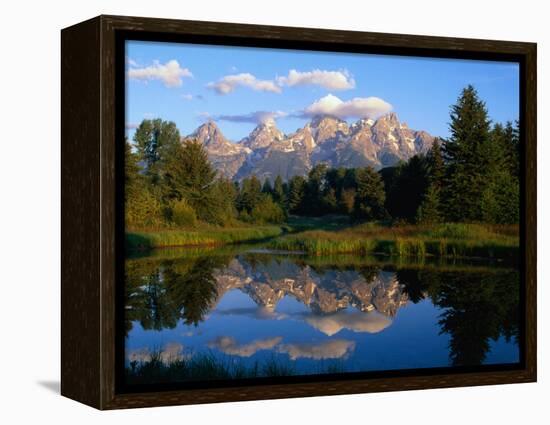 Teton Range, Grand Teton National Park, USA-John Elk III-Framed Premier Image Canvas