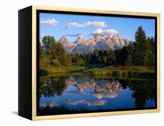 Teton Range, Grand Teton National Park, USA-John Elk III-Framed Premier Image Canvas