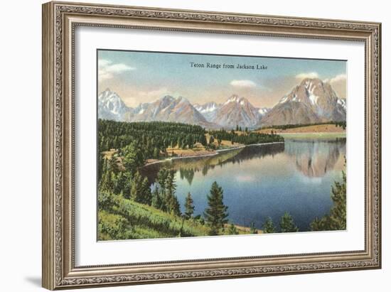 Teton Range, Jackson Lake-null-Framed Art Print