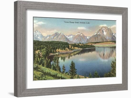 Teton Range, Jackson Lake-null-Framed Art Print