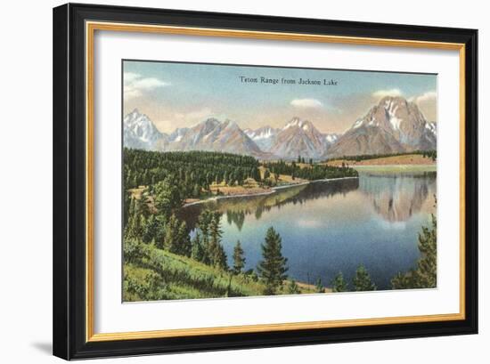 Teton Range, Jackson Lake-null-Framed Art Print