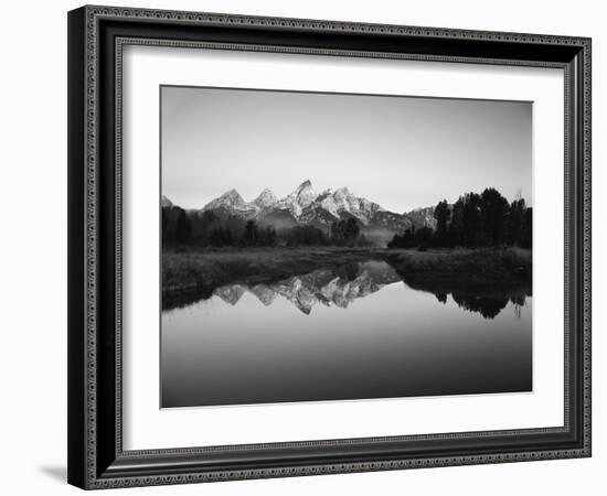 Teton Range Reflecting in Beaver Pond, Grand Teton National Park, Wyoming, USA-Adam Jones-Framed Photographic Print