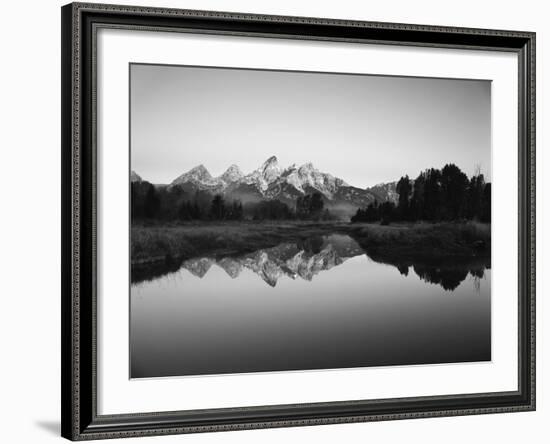 Teton Range Reflecting in Beaver Pond, Grand Teton National Park, Wyoming, USA-Adam Jones-Framed Photographic Print