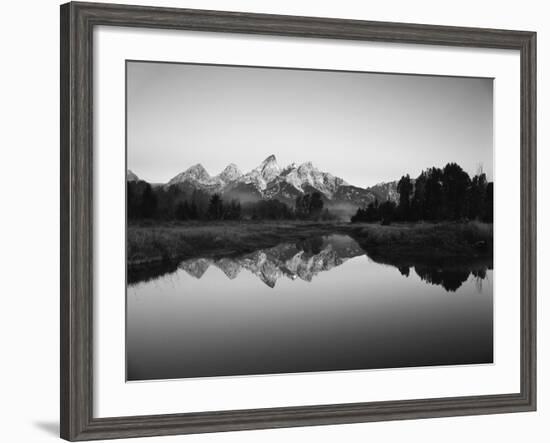 Teton Range Reflecting in Beaver Pond, Grand Teton National Park, Wyoming, USA-Adam Jones-Framed Photographic Print