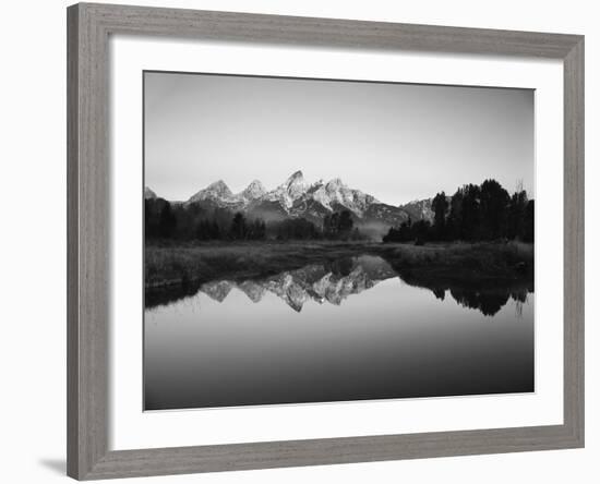 Teton Range Reflecting in Beaver Pond, Grand Teton National Park, Wyoming, USA-Adam Jones-Framed Photographic Print