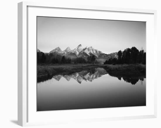 Teton Range Reflecting in Beaver Pond, Grand Teton National Park, Wyoming, USA-Adam Jones-Framed Photographic Print