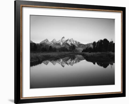 Teton Range Reflecting in Beaver Pond, Grand Teton National Park, Wyoming, USA-Adam Jones-Framed Photographic Print