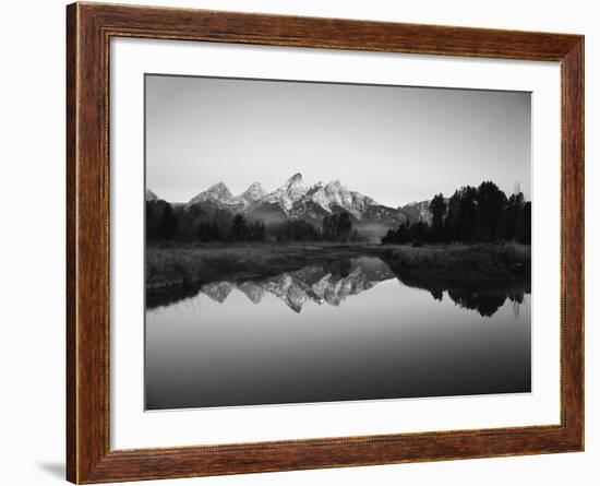 Teton Range Reflecting in Beaver Pond, Grand Teton National Park, Wyoming, USA-Adam Jones-Framed Photographic Print