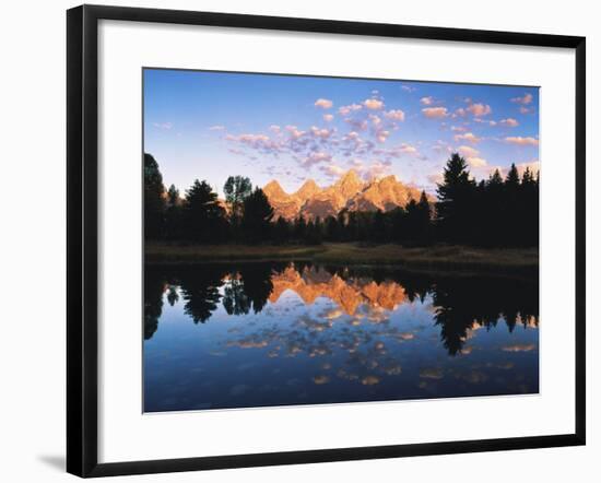 Teton Range Reflecting in Beaver Pond, Grand Teton National Park, Wyoming, USA-Adam Jones-Framed Photographic Print