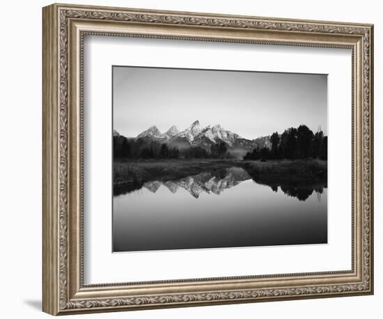 Teton Range Reflecting in Beaver Pond, Grand Teton National Park, Wyoming, USA-Adam Jones-Framed Photographic Print