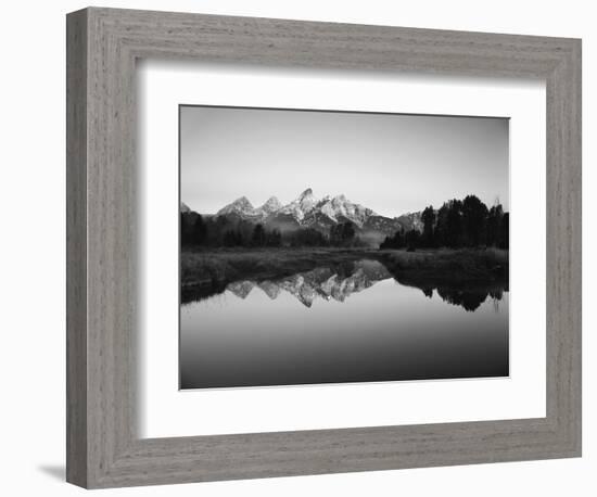 Teton Range Reflecting in Beaver Pond, Grand Teton National Park, Wyoming, USA-Adam Jones-Framed Photographic Print