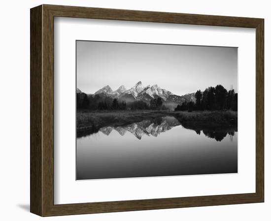 Teton Range Reflecting in Beaver Pond, Grand Teton National Park, Wyoming, USA-Adam Jones-Framed Photographic Print